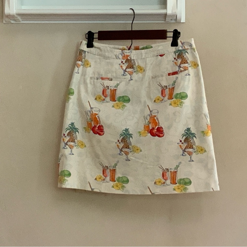 Tommy Bahama Cream Cocktail Print Mini Skirt
